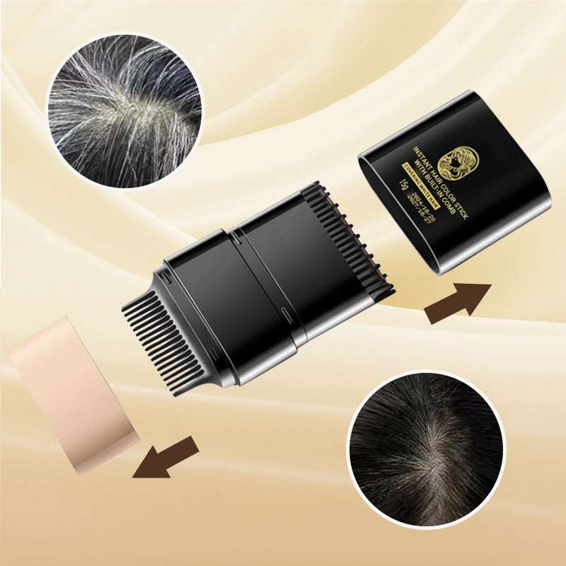💇‍♀️ BUY 2 GET 1 FREE! ✨ Instant Hair Color Stick – Built-In Comb, Covers Gray Hair & Gentle Formula 🎨📦